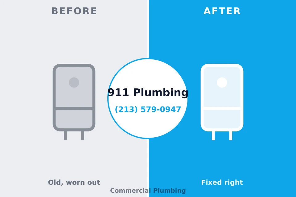 Before and after: plumbing repair Walnut Creek, NC